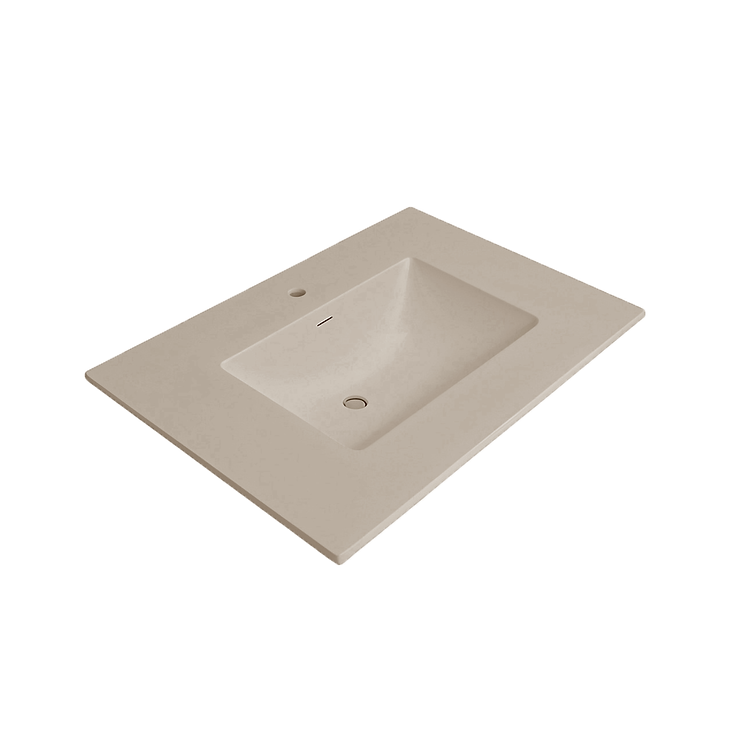 25" 31" 37" W x 22" D Solid Surface Polyurethane Resin Cappuccino Vanity Top