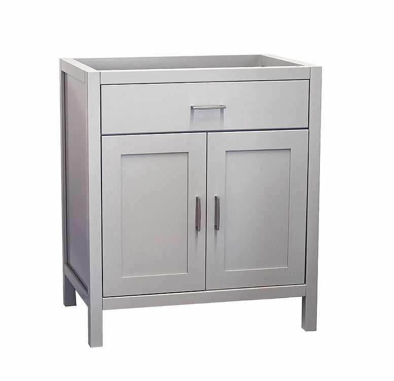 Grey Freestanding Bath Vanity Tip-Out Drawer Sink Cabinet