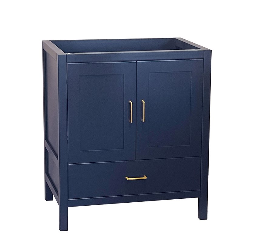 Blue Bath Vanity with Bottom Drawer Sink Cabinet Without Top