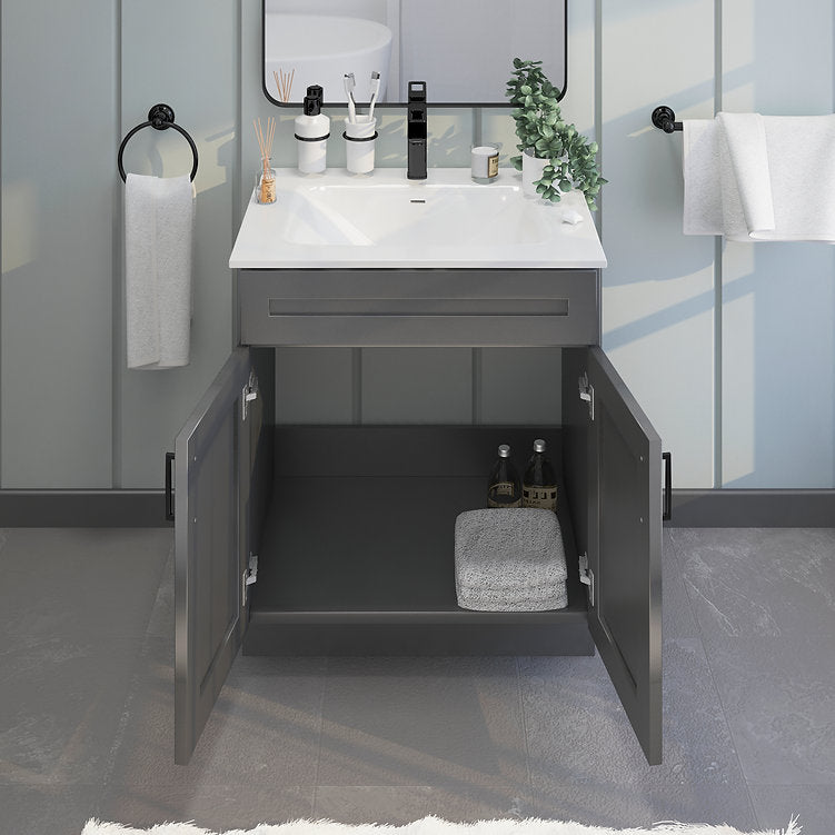 Bathroom Sink Base Vanity 24" 30" 36" Width in Grey Shaker