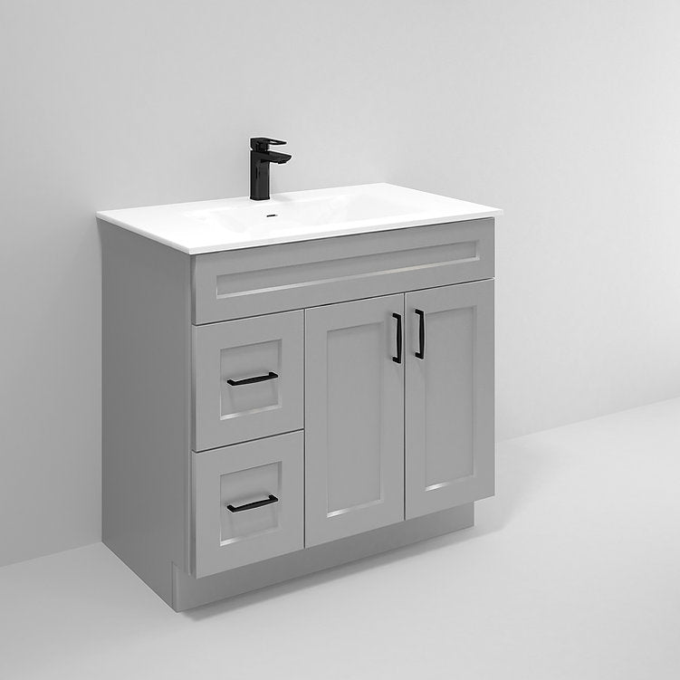 Bathroom Sink Base Vanity 24" 30" 36" Width in Light Grey Shaker