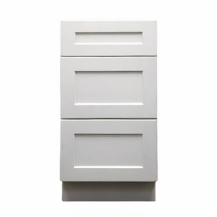 3 Drawers Bathroom Vanity Base in White Shaker 12" 18"