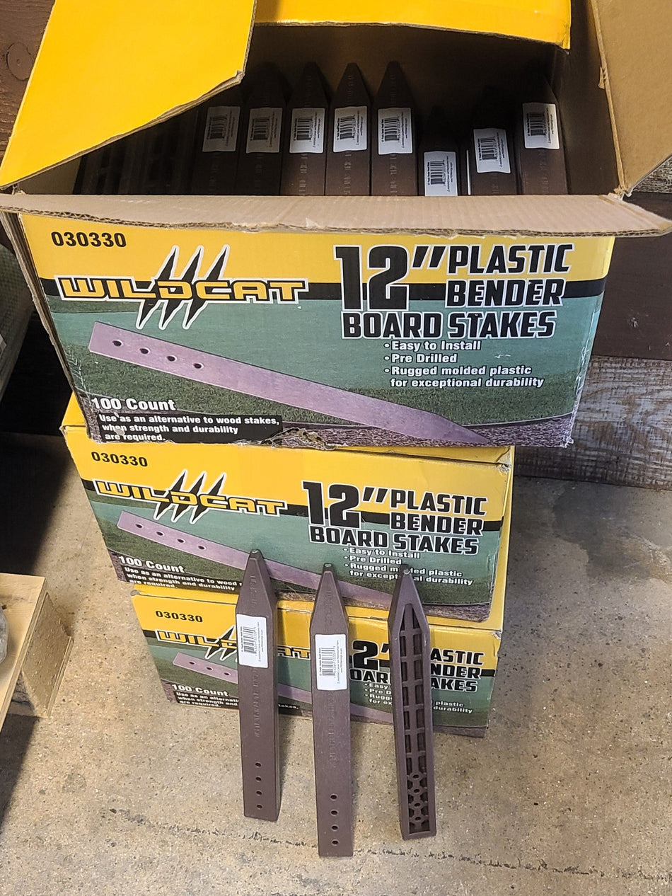 Stakes for bender boards